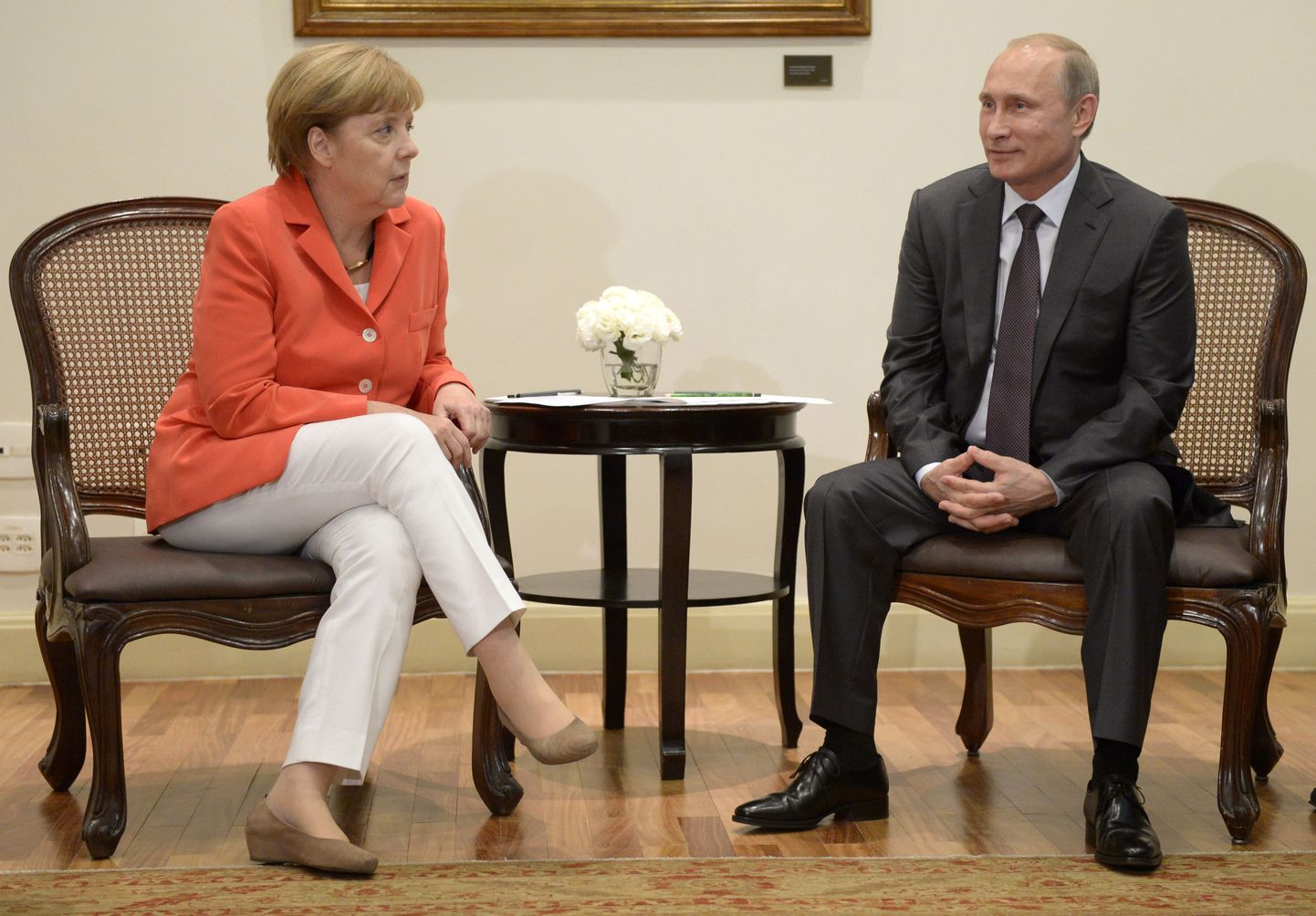 Ангела Меркель и Владимир Путин.
