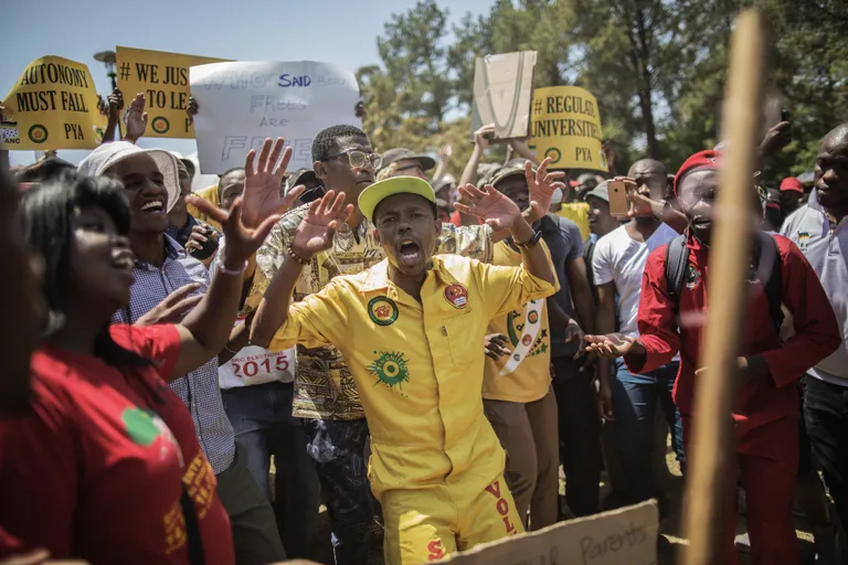Lõuna-Aafrika Vabariigi tudengite protest. Foto: Scanpix