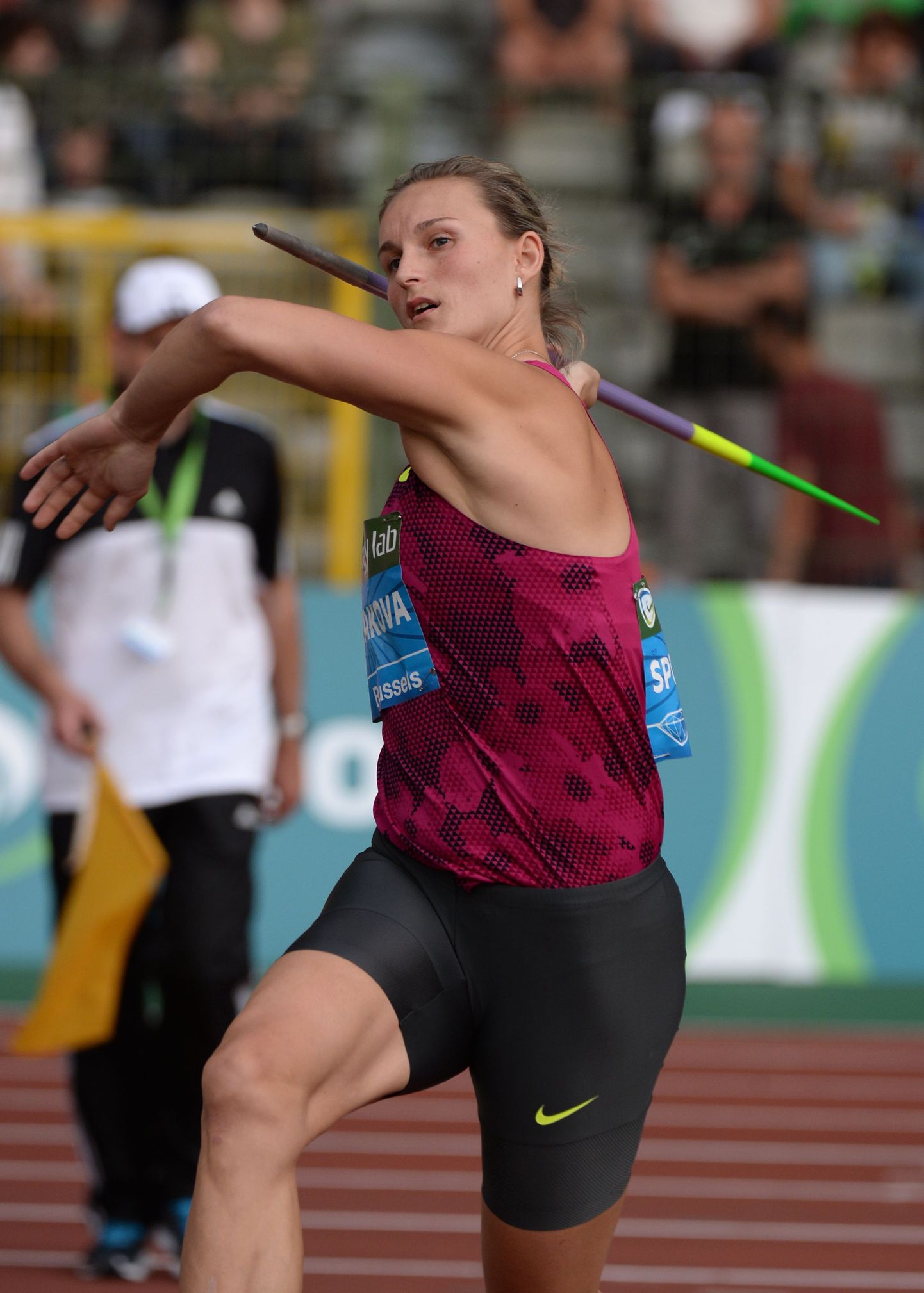 Barbora Špotakova Brüsselis võistlsutules.