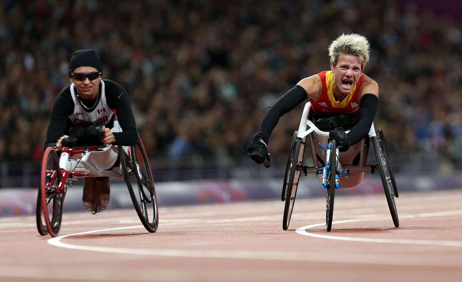 Marieke Vervoort (paremal) Londoni paraolümpial
