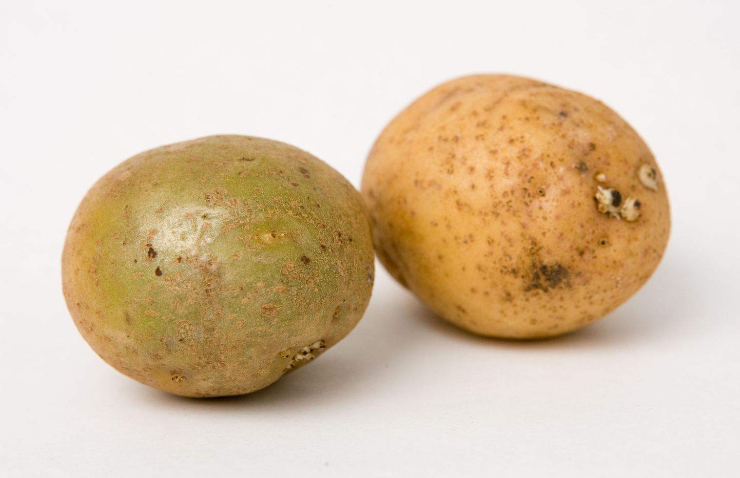 Зеленый и желтый картофель