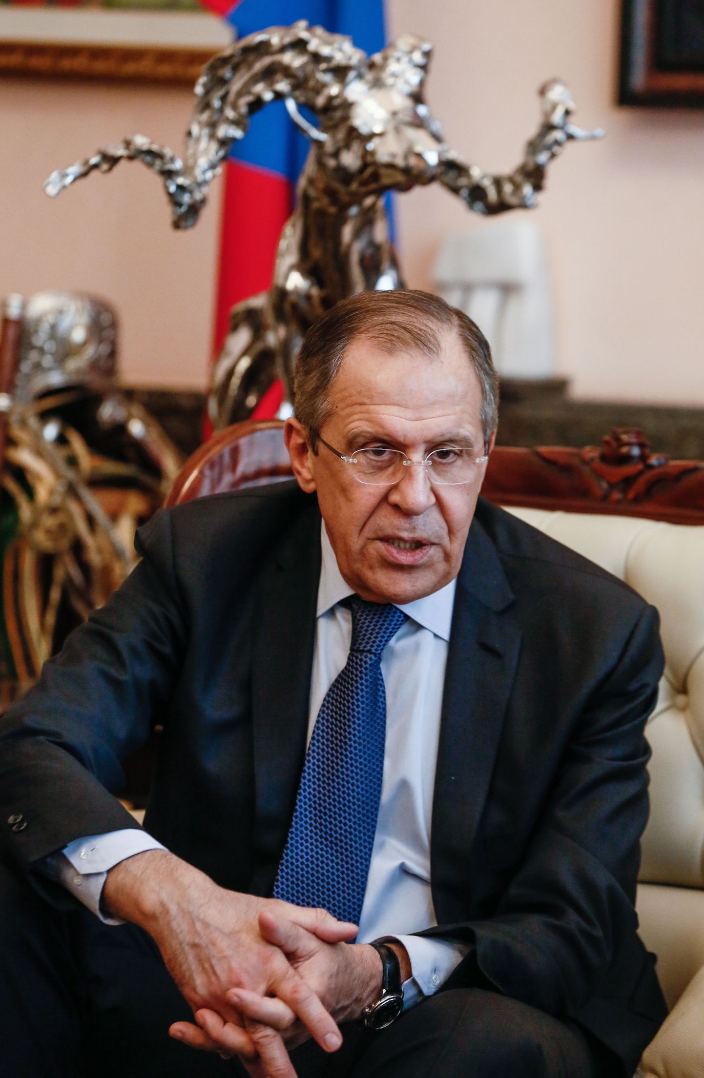 Venemaa välisminister Sergei Lavrov seen