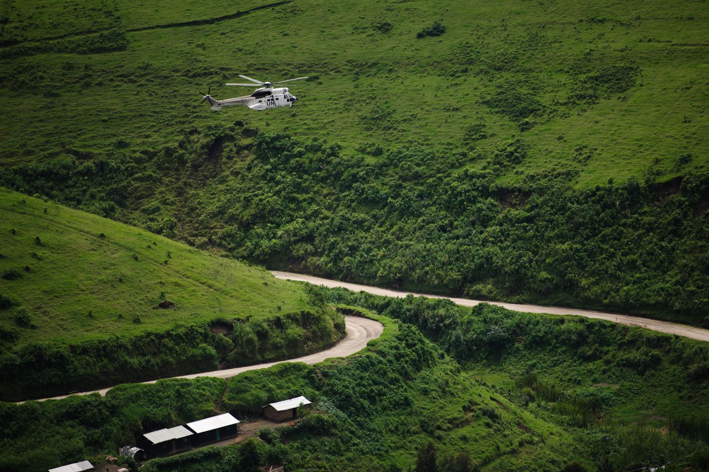ÜRO helikopter Kongo DV kohal lendamas.