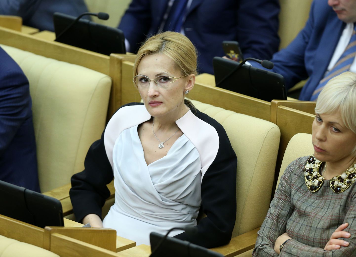 Депутат Ирина Яровая, один из авторов скандальных законов, ужесточающих контроль российских властей над Интернетом.