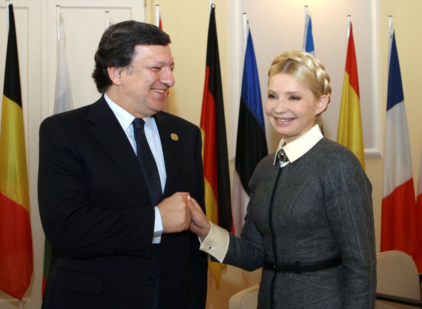 Euroopa Komisjoni president Jose Manuel Barroso ja Julia Tõmošenko aprillis 2011 Kiievis.