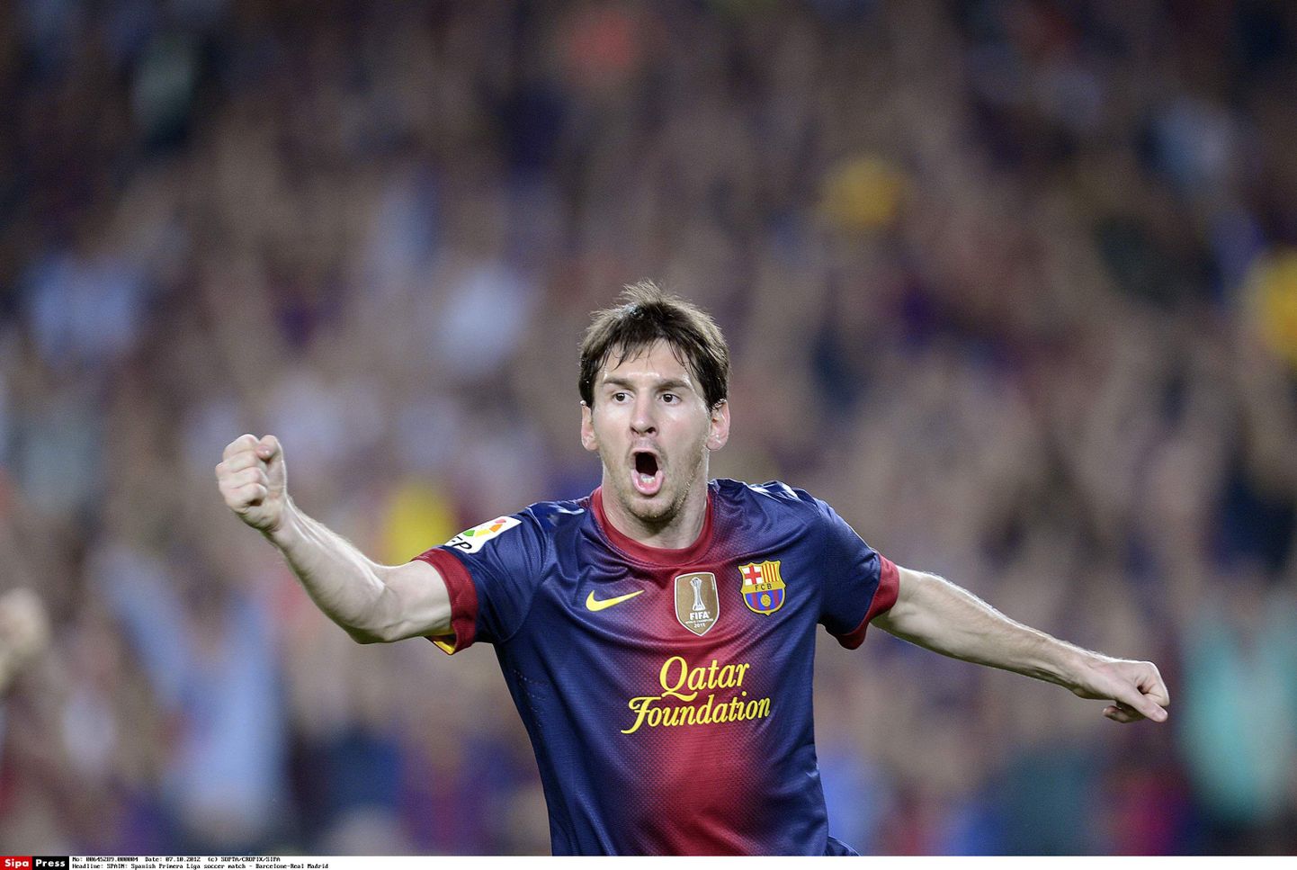 FC Barcelona ründetäht Lionel Messi.