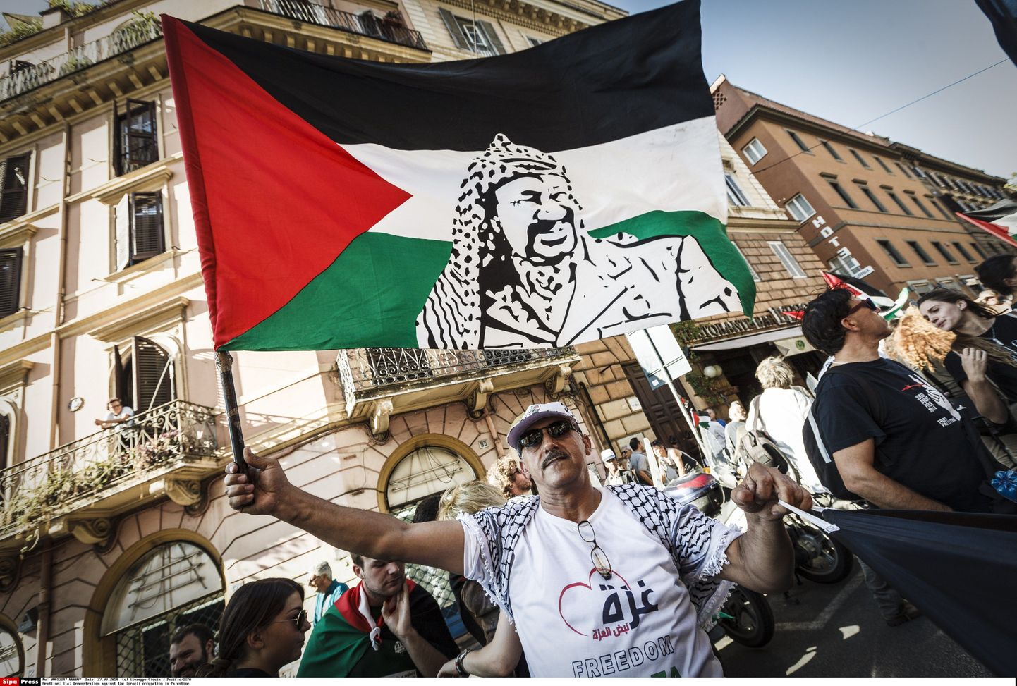 Palestiina toetajad Roomas.