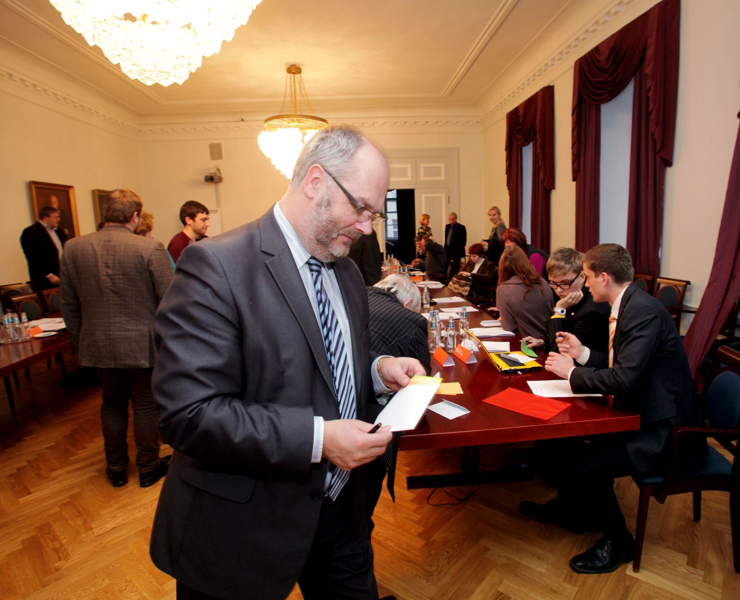 Tartu Ülikooli seanti esimene kogunemine jaanuaris. Pildil rektor Alar Karis.
