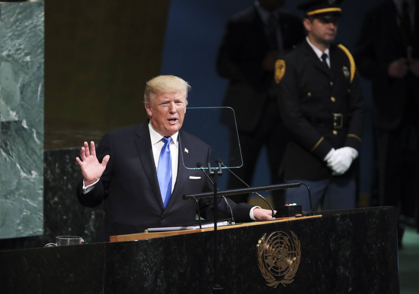 USA president Donald Trump esinemas ÜRO Peaassambleel.