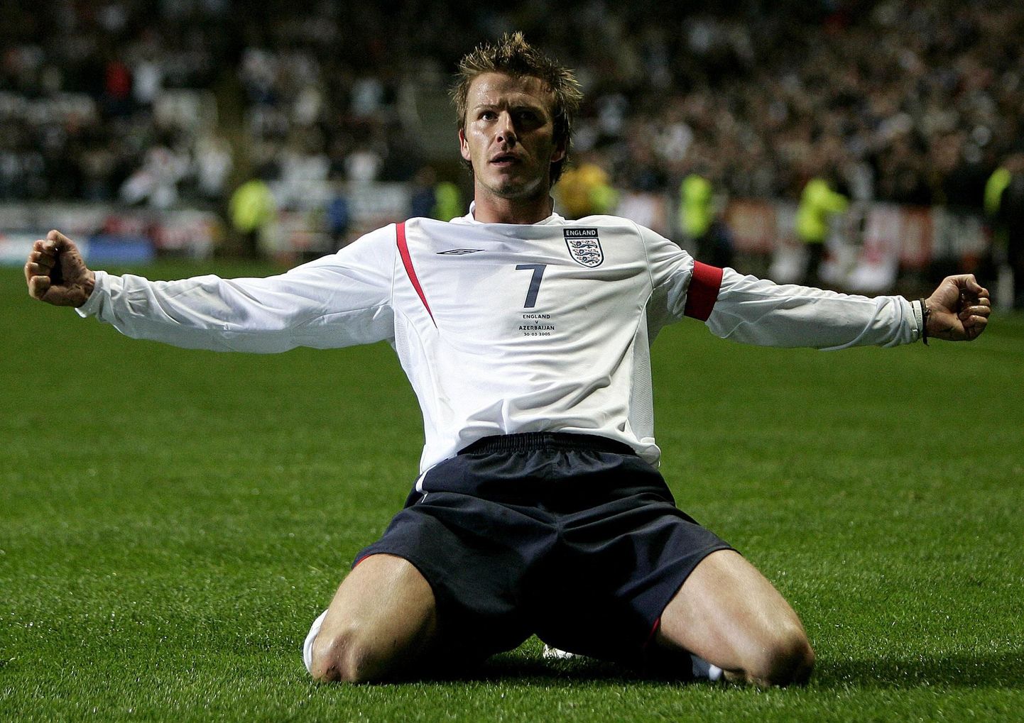 David Beckham 2005. aastal Inglismaa koondise särgis