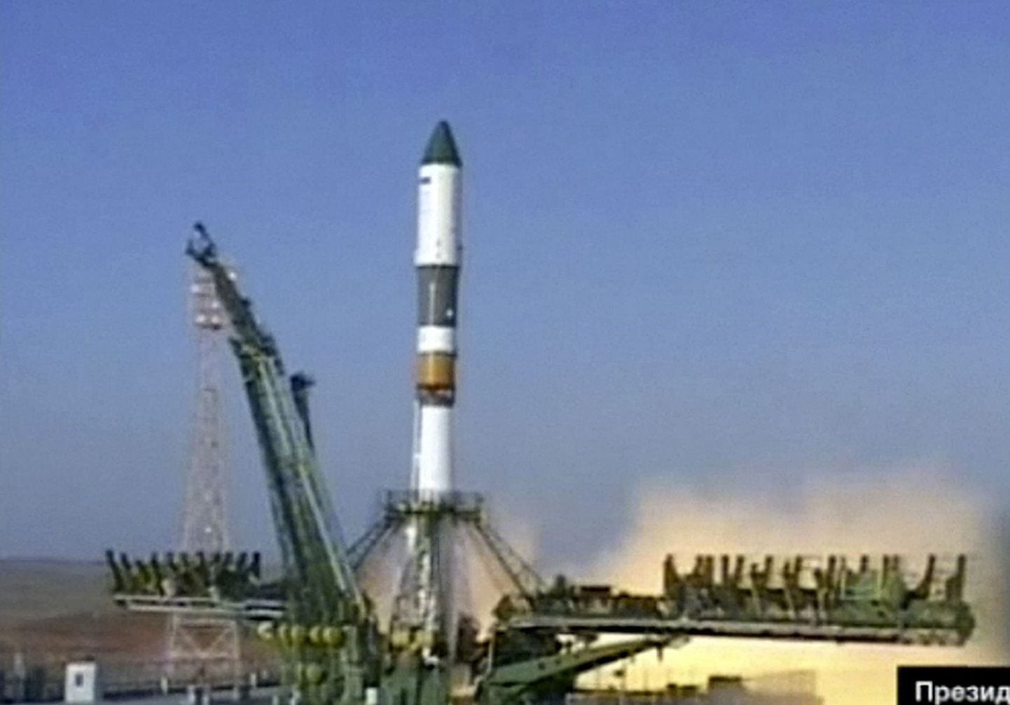 Sojuz kanderakett eilsel stardil Baikonuri kosmodroomil.