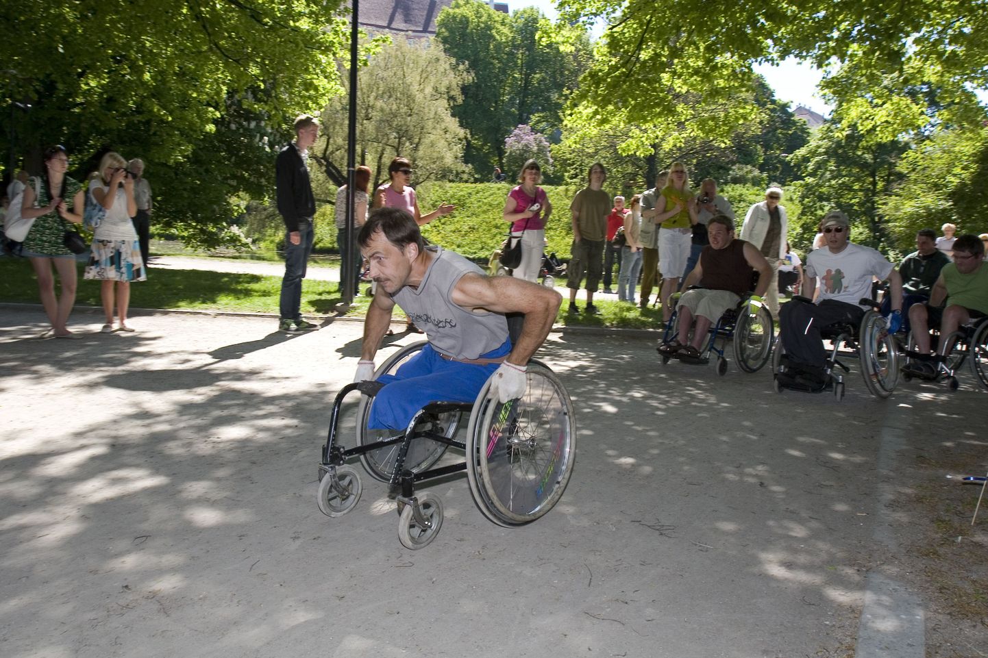 Лейно Юхкам на соревнованиях в рамках Дней Старого города в Таллинне в 2009 году. В этой гонке Юхкам занял первое место.