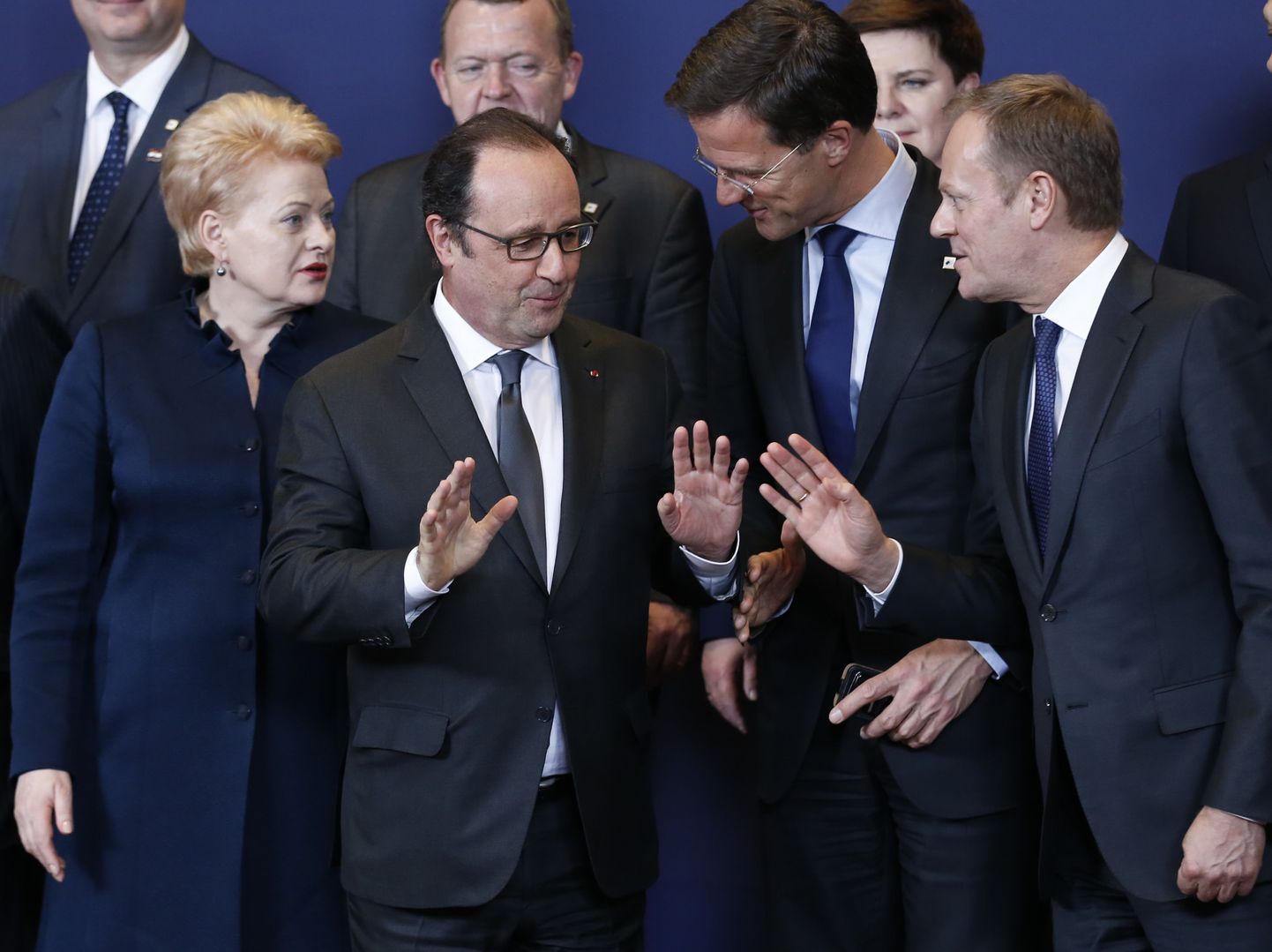Даля Грибаускайте, Франсуа Олланд, Марк Рютте и Дональд Туск.