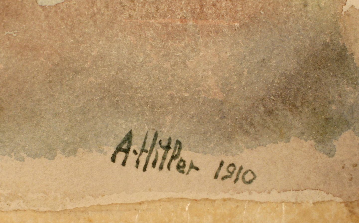 Adolf Hitleri allkiri ja aastaarv tema maalil