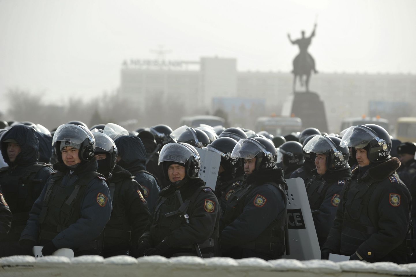 Kasahstani märulipolitsei riigi lääneosas Aktaus 20. detsembril.
