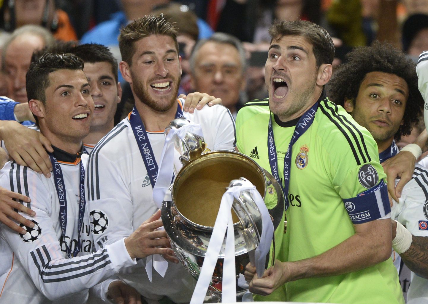 Vasakult: Cristiano Ronaldo, Sergio Ramos ja Iker Casillas.