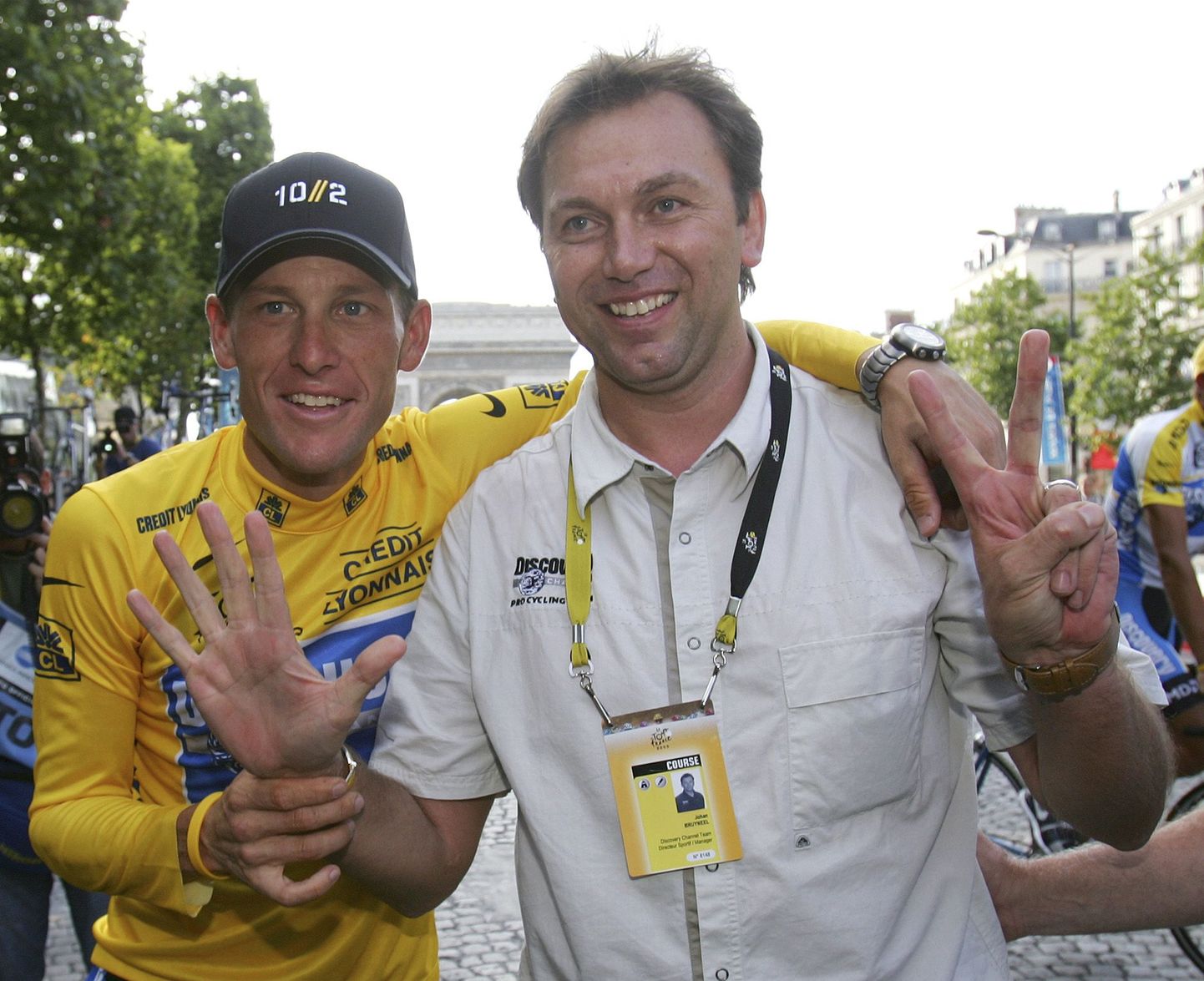 Johan Bruyneel (paremal) ja Lance Armstrong.