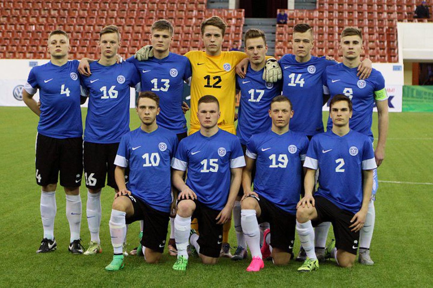 Сборная Эстонии (U19) на турнире в Петербурге.