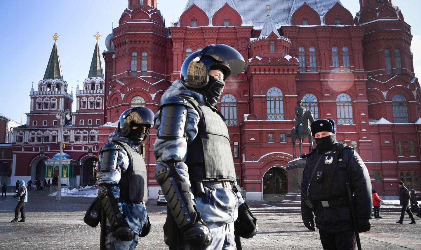 Vene märulipolitsei Moskva kesklinnas