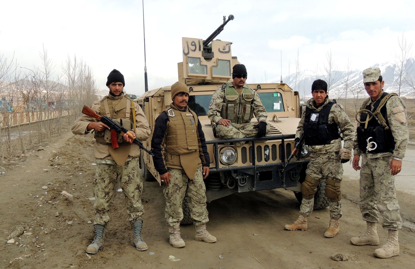 Afganistani piiripolitseinikud.
