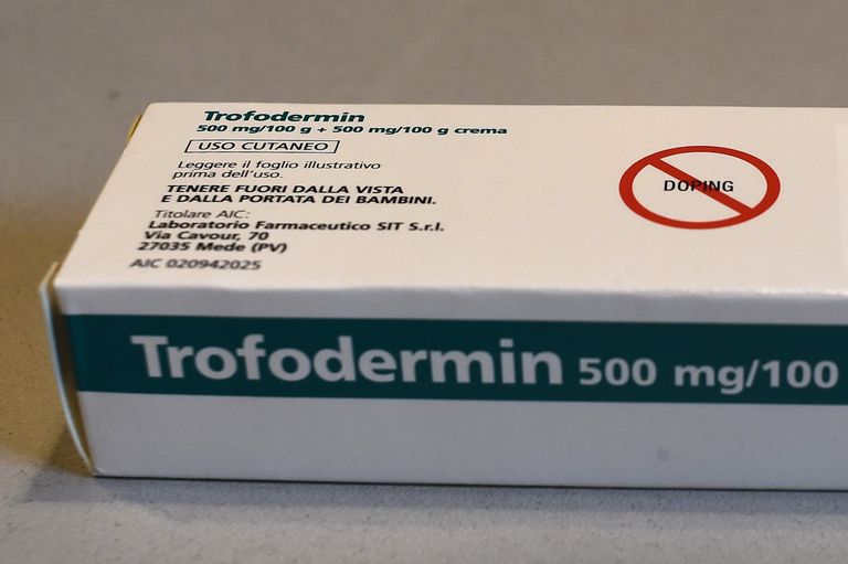 Trofodermini pakendil on selgelt näha märk, mis hoiatab dopingu eest