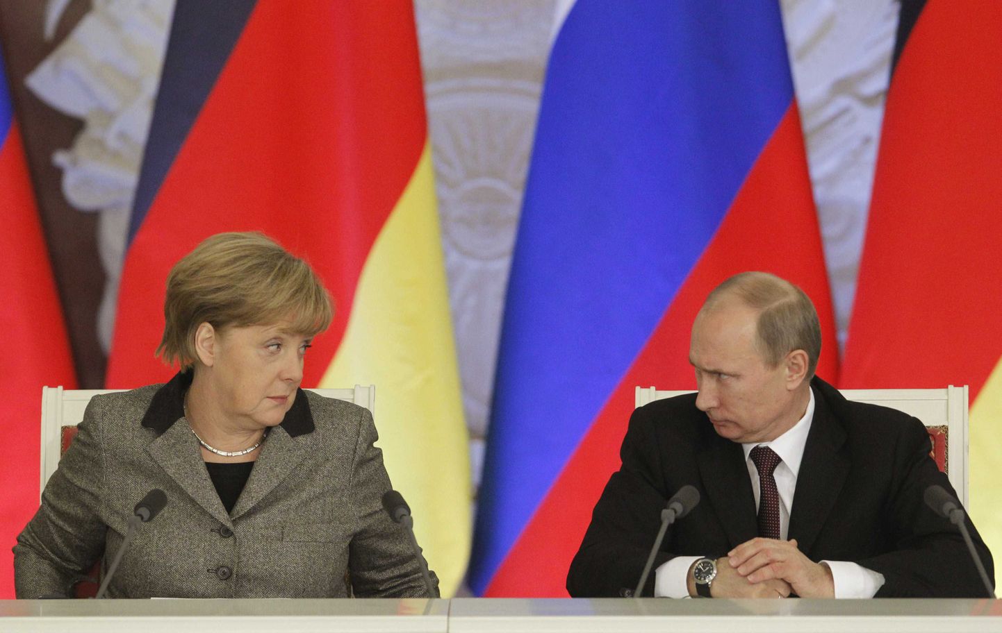 Angela Merkel ja Vladimir Putin 2012. aasta novembris Moskvas.