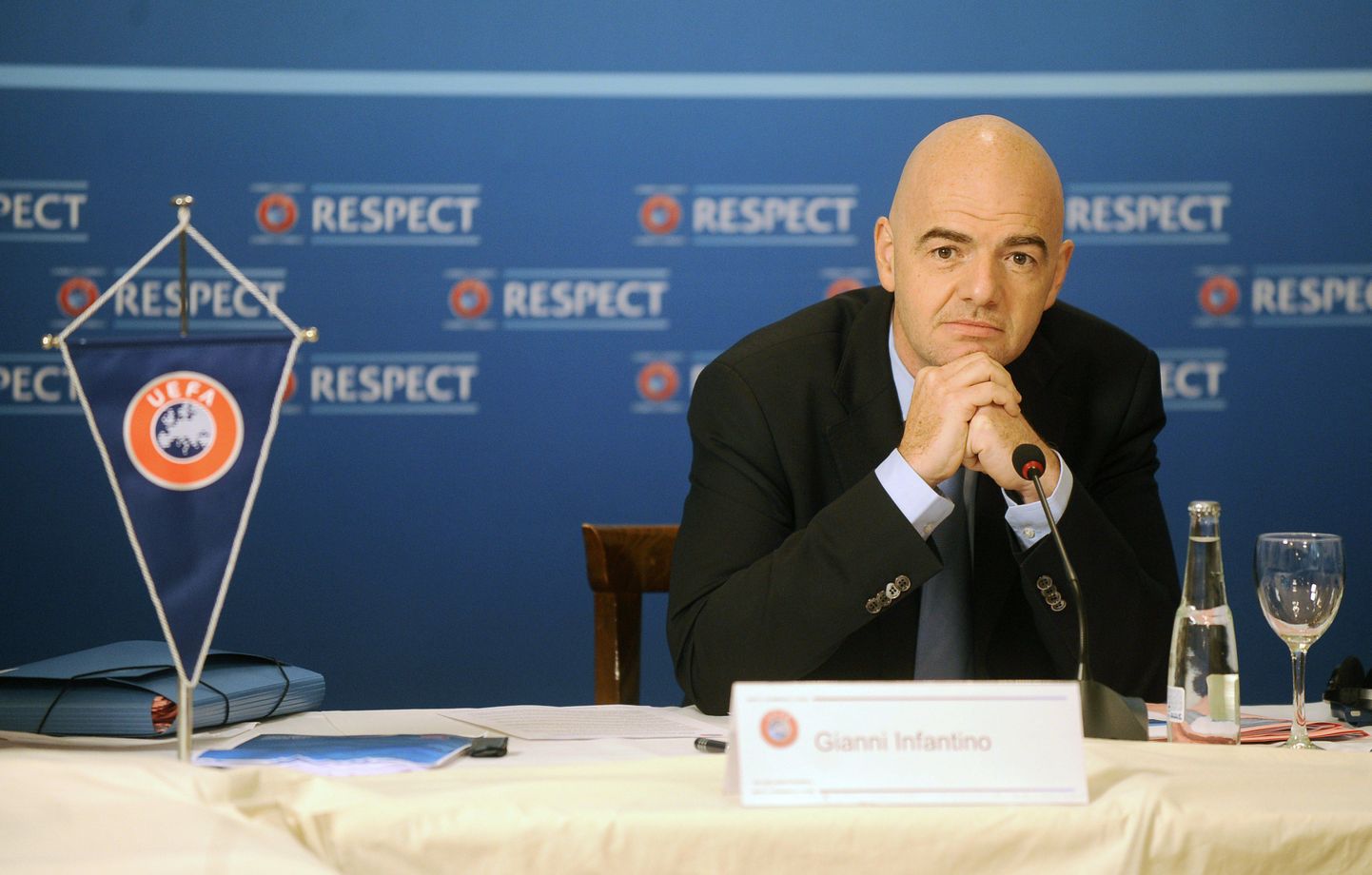 UEFA peasekretär Gianni Infantino.