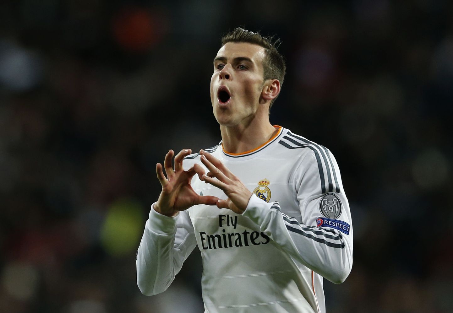 Gareth Bale väravat tähistamas.