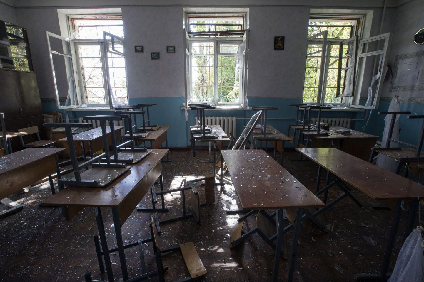 Möödunud kuu algul sai Donetskis tabamuse kool nr 57.