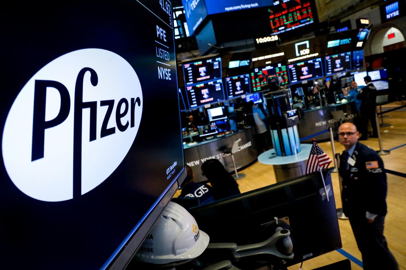 Pfizeri logo New Yorgi börsil