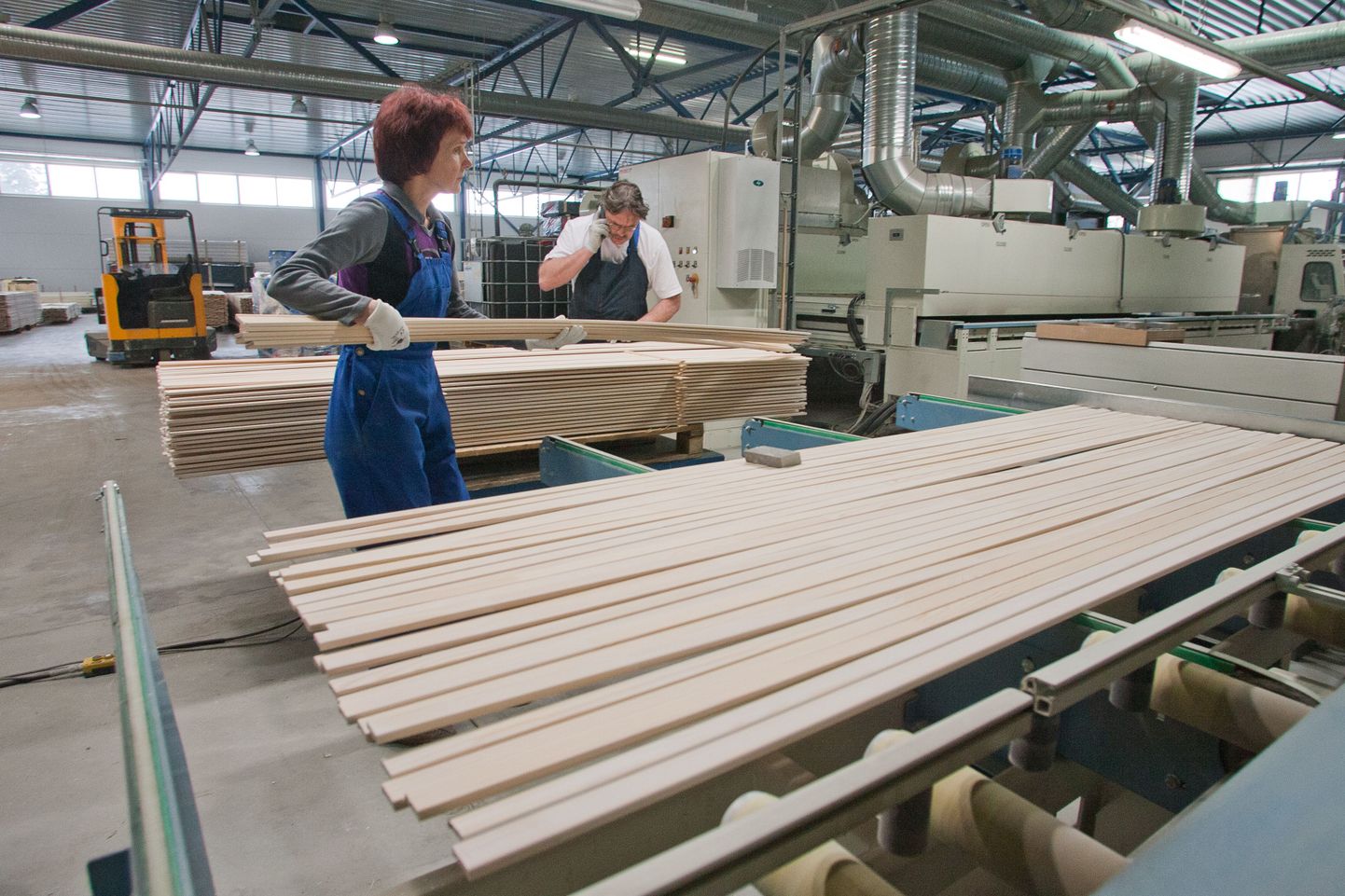 Kasvav puidutööstus ei suuda üksi kogu tööstussektorit kasvule vedada parandada. Pildil Viljandimaa puidutootja Eesti Höövelliist.