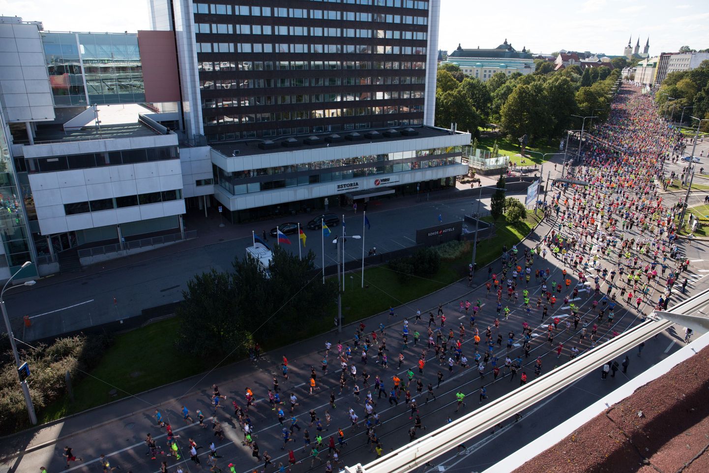 Tallinna maraton 2015. Pildil 10 km jooksu start.