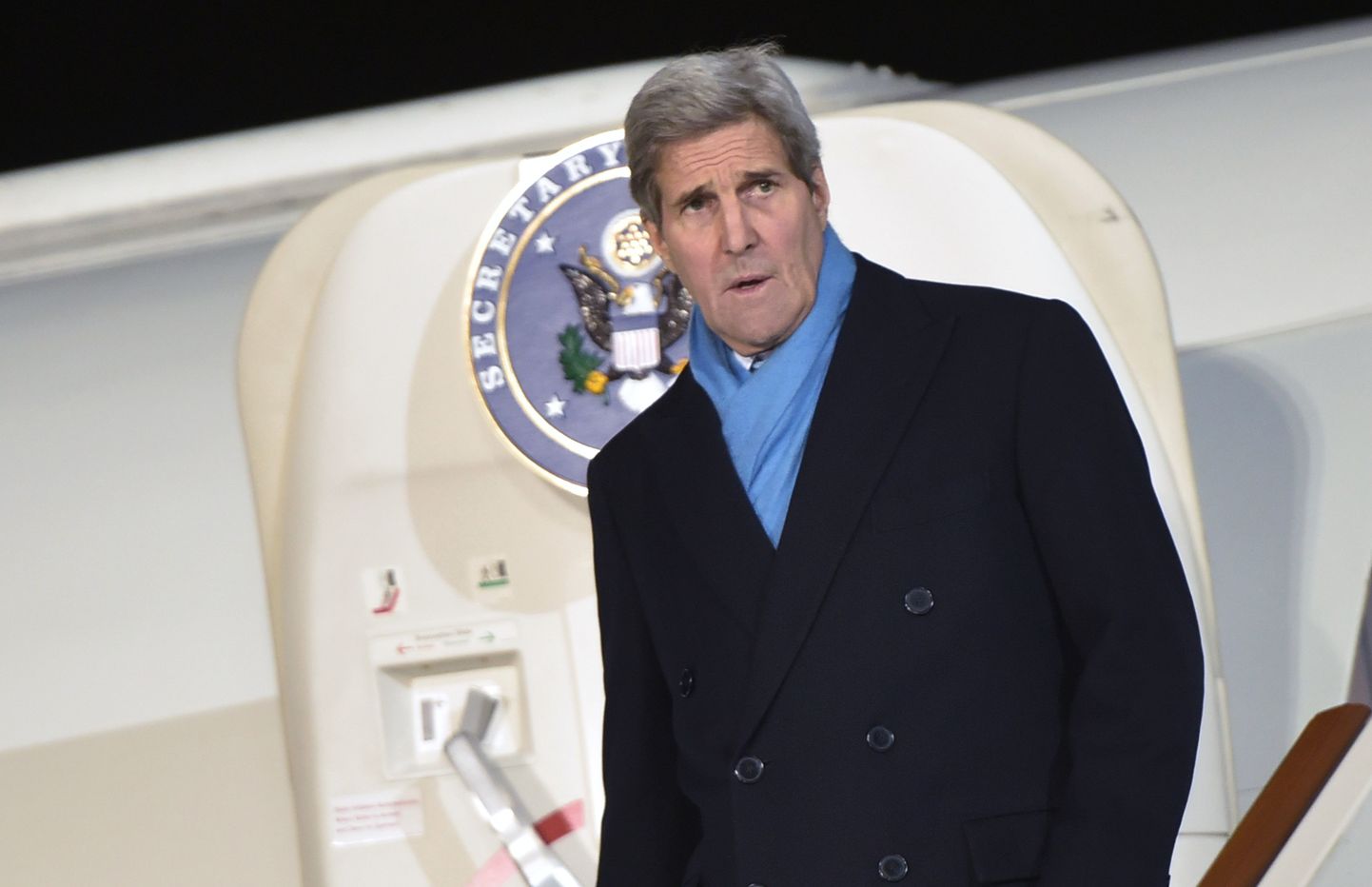 USA välisminister John Kerry saabumas Moskva Vnukovo lennujaama.