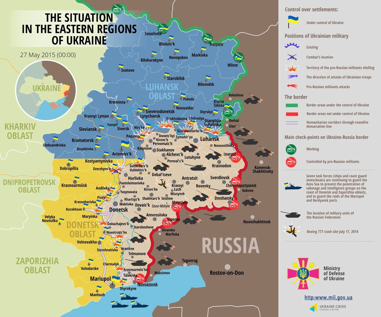 Ukraina julgeolekuolukord 27.05.2015