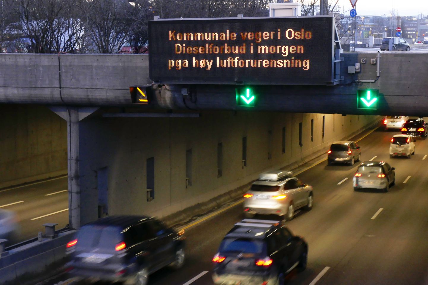 Norra pealinna Oslo maantee.