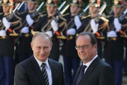 Vladimir Putin ja Francois Hollande. Foto: Scanpix