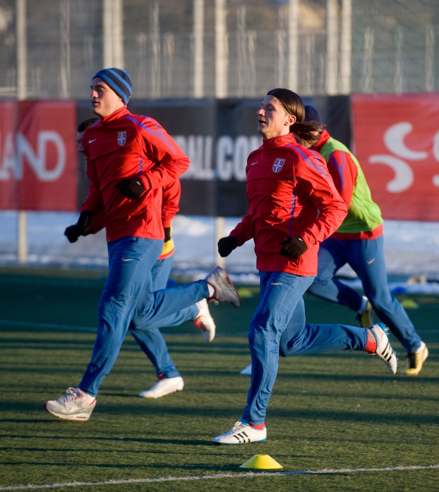 Serbia jalgpallikoondise avatud treening Lilleküla staadioni harjutusväljakul.