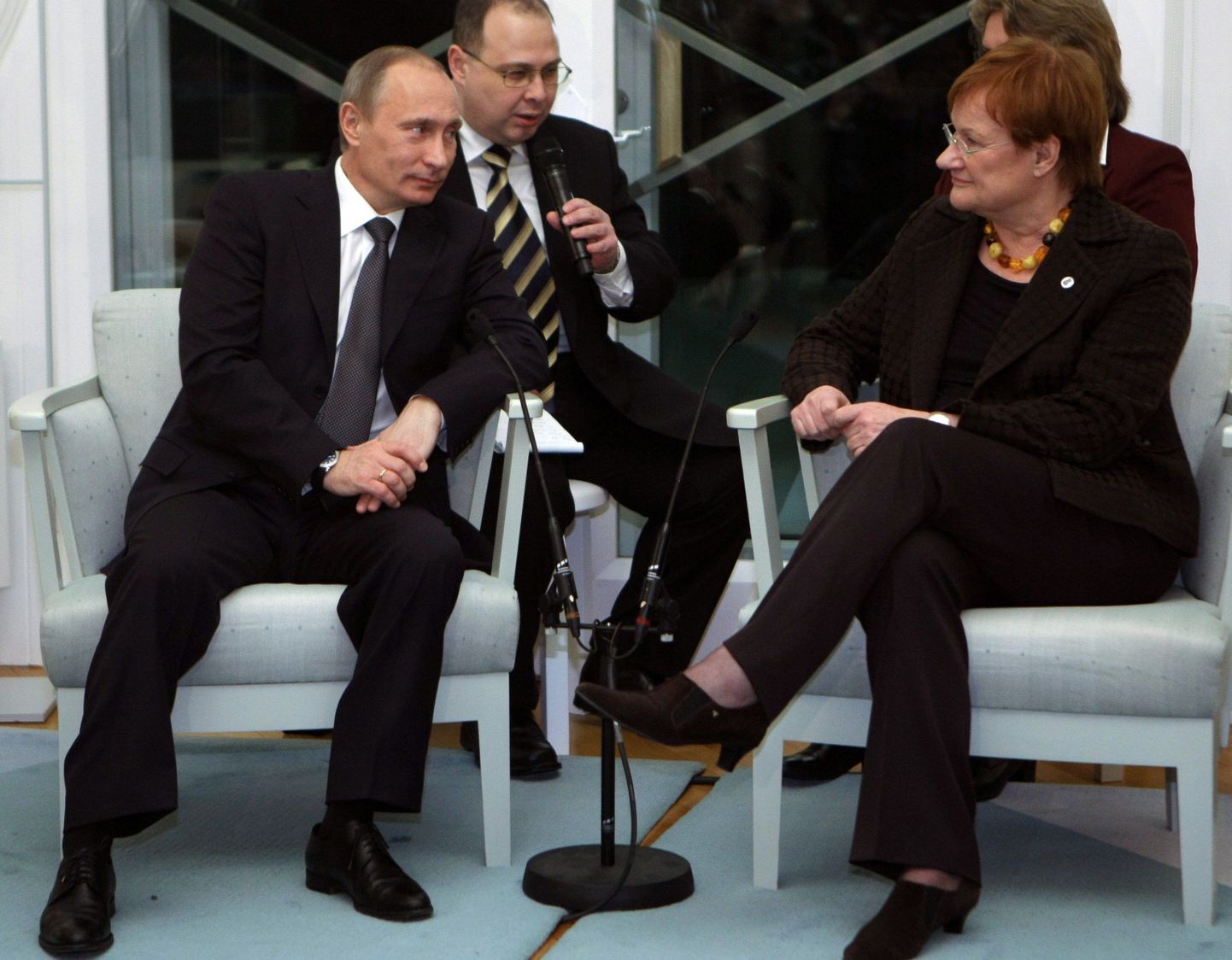 Vene peaminister Vladimir Putin ja Soome president Tarja Halonen kohtusid viimati silmast-silma Läänemere tippkohtumise ajal veebruaris.