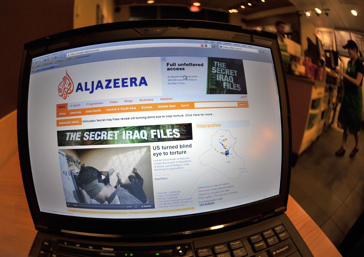 Веб-сайт телеканала Al Jazeera