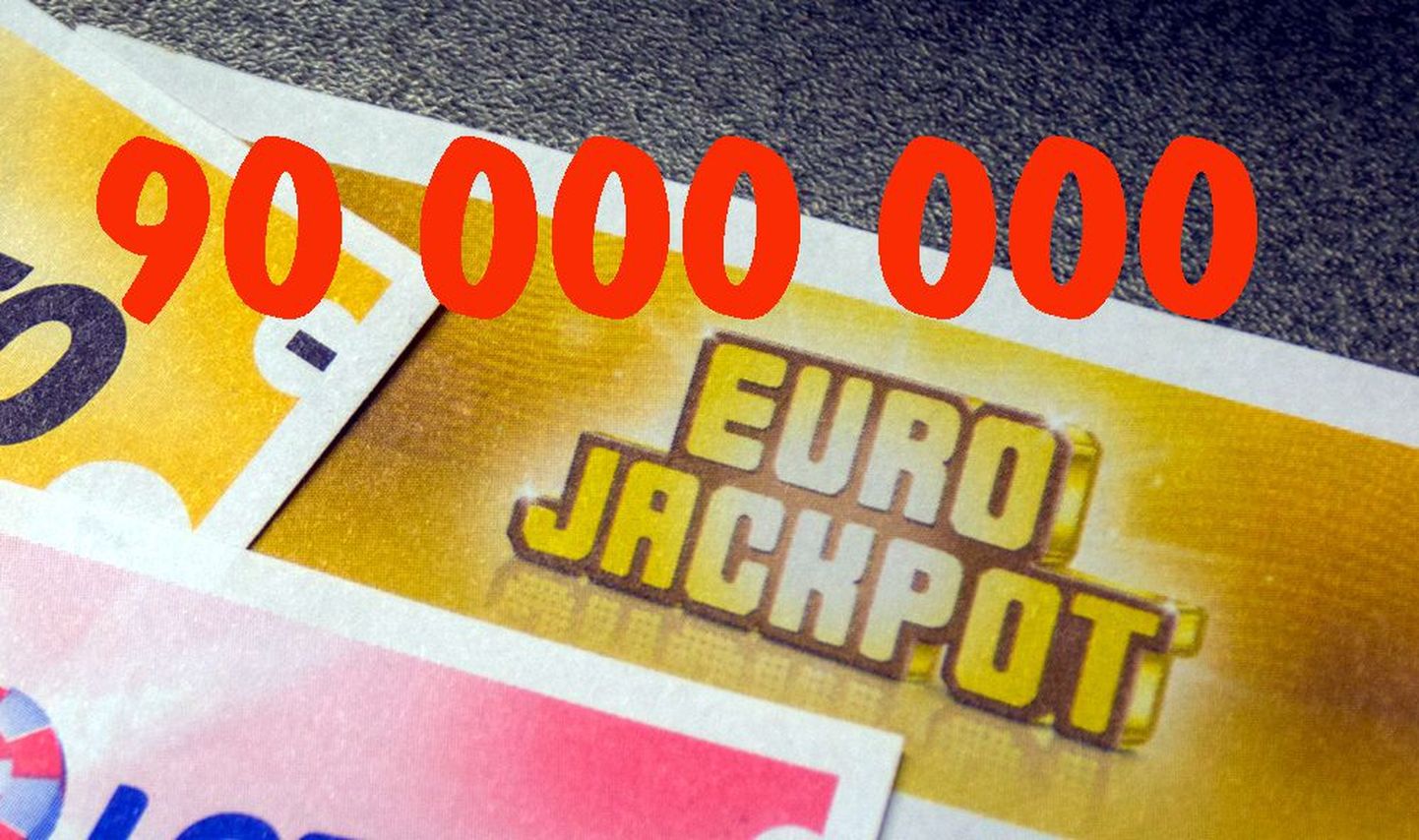 Eurojackpoti maksimaalne peavõit on 90 000 000 eurot.