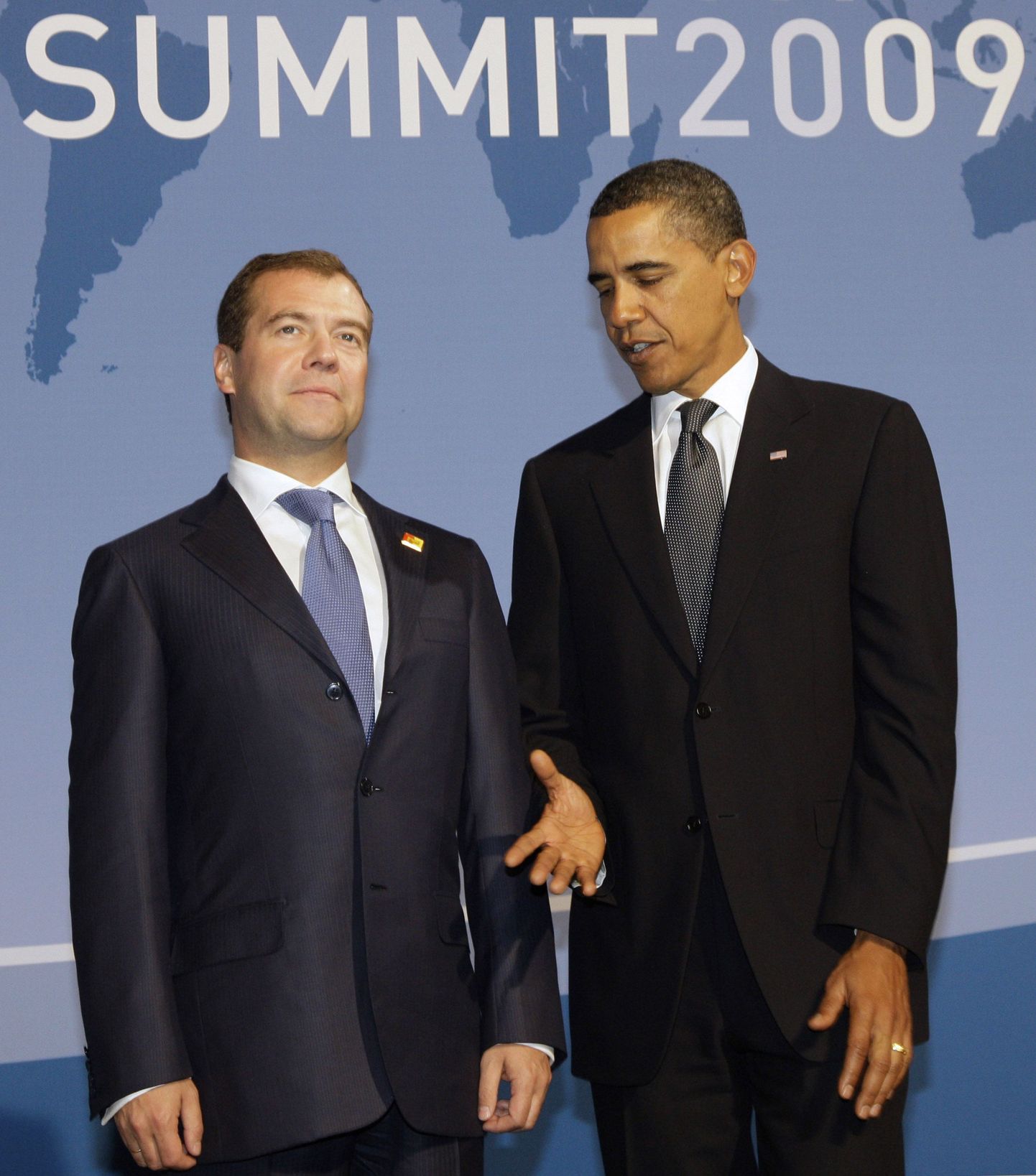 Dmitri Medvedev ja Barack Obama G-20 kohtumisel.