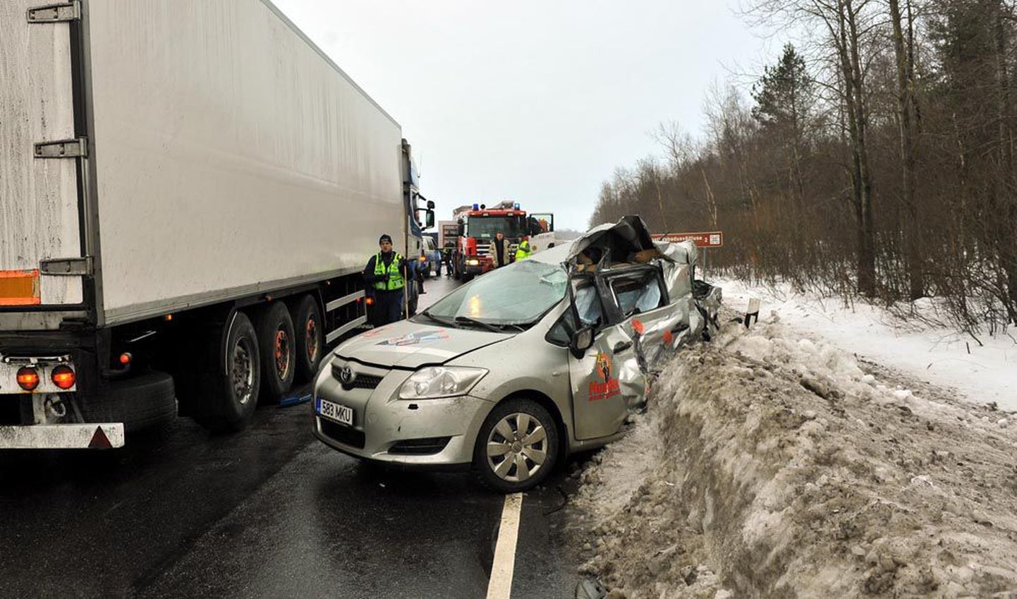 Авария на Таллиннской окружной дороге.