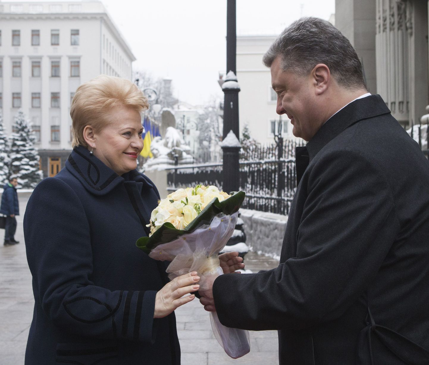 Leedu president Dalia Grybauskaitė kohtus täna Kiievis Ukraina presidendi Petro Porošenkoga.