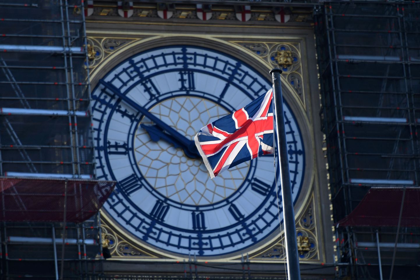 Suurbritannia lipp ja Big Ben. Foto on illustratiivne.