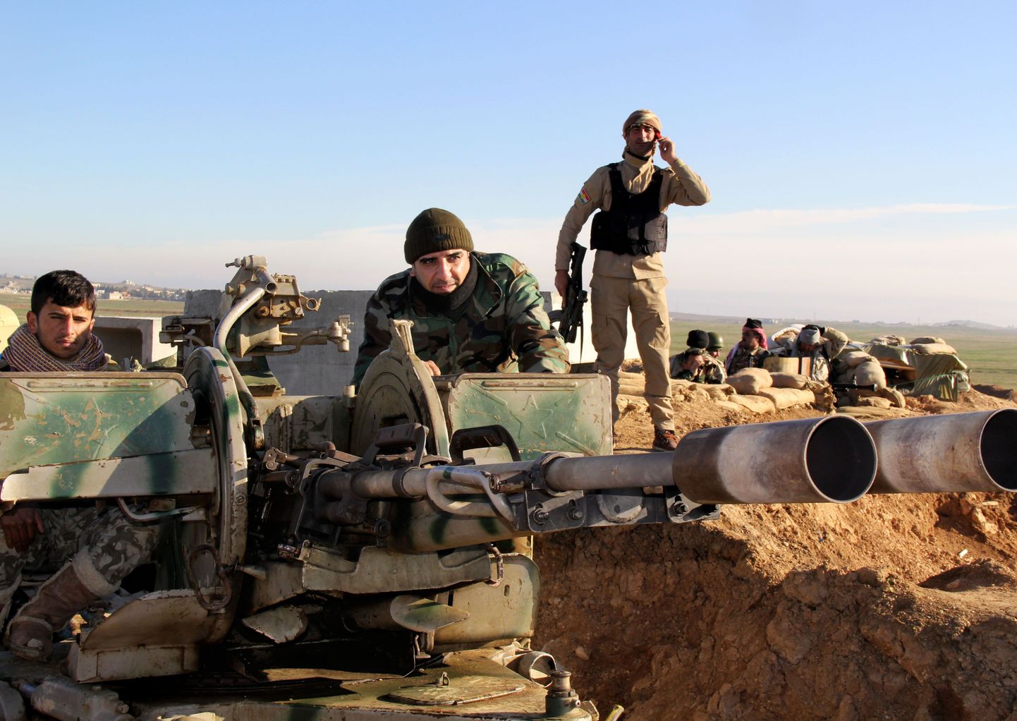 Kurdi pešmergavõitlejad eile Põhja-Iraagis Islamiriigi ründamiseks valmistumas.