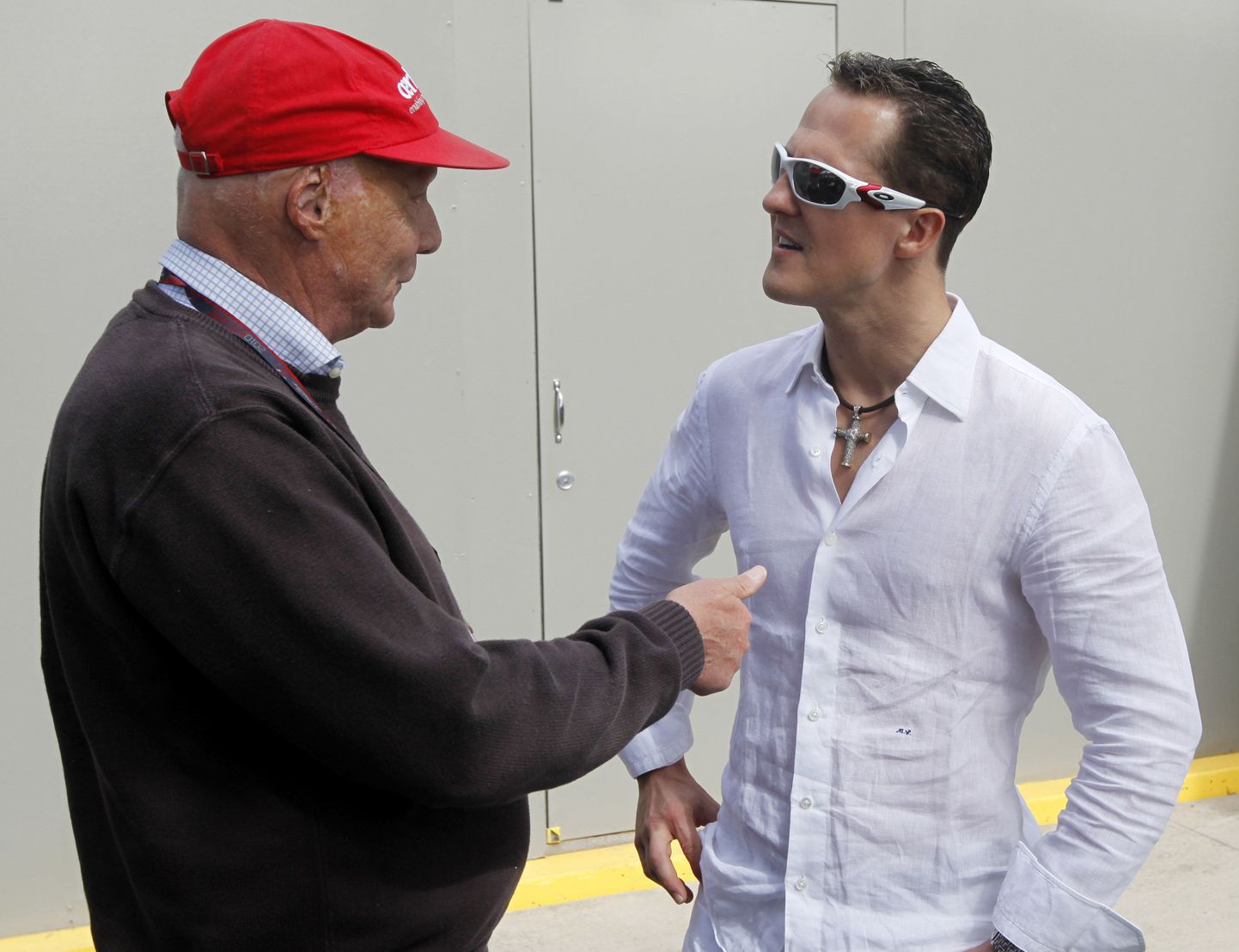 Niki Lauda ja Michael Schumacher.