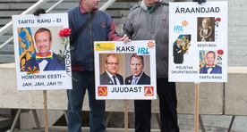 Galerii ja video: piirilepingu vastaste meeleavaldus Vabaduse väljakul