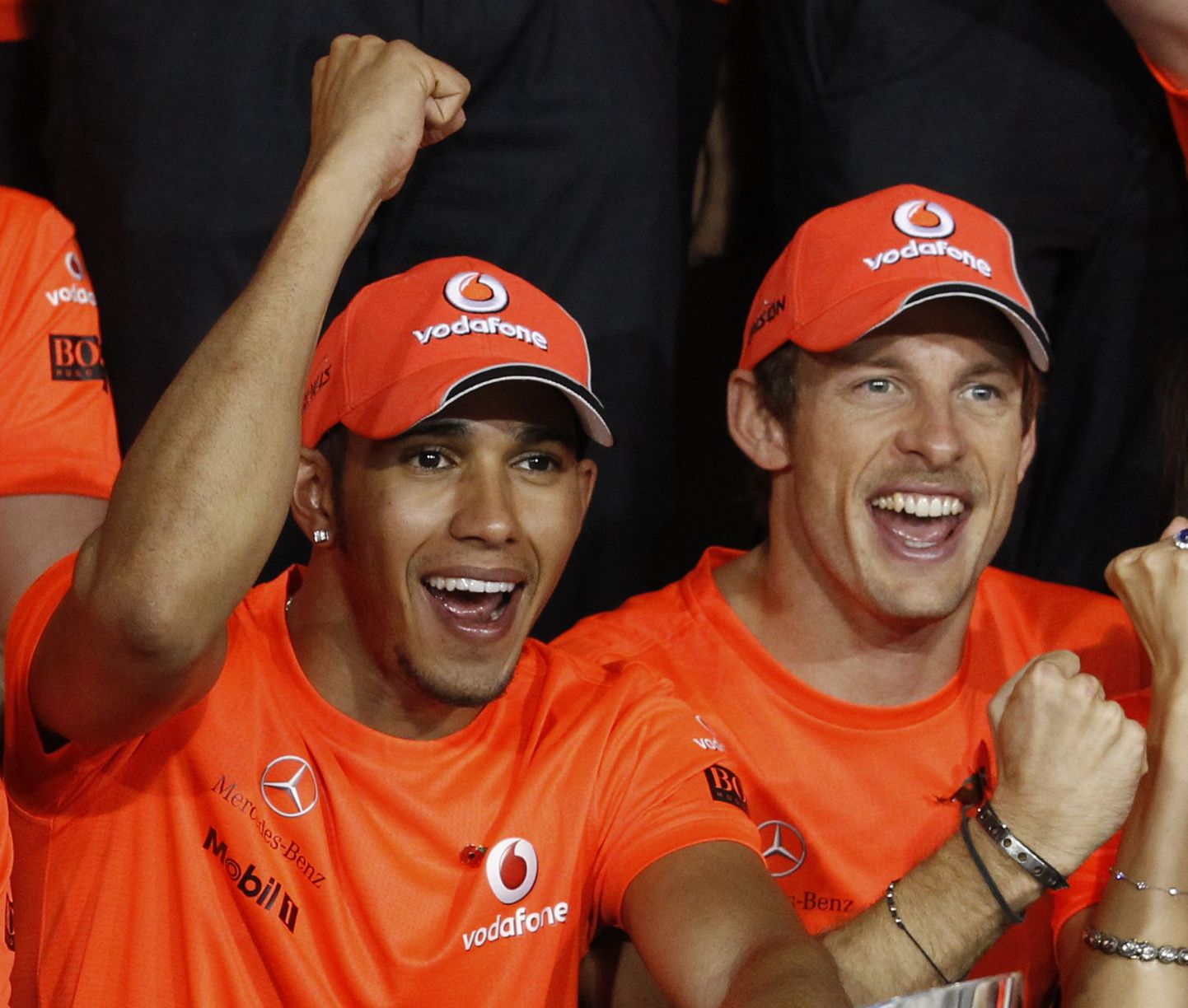 McLareni piloodid Lewis Hamilton (vasakul) ja Jenson Button.