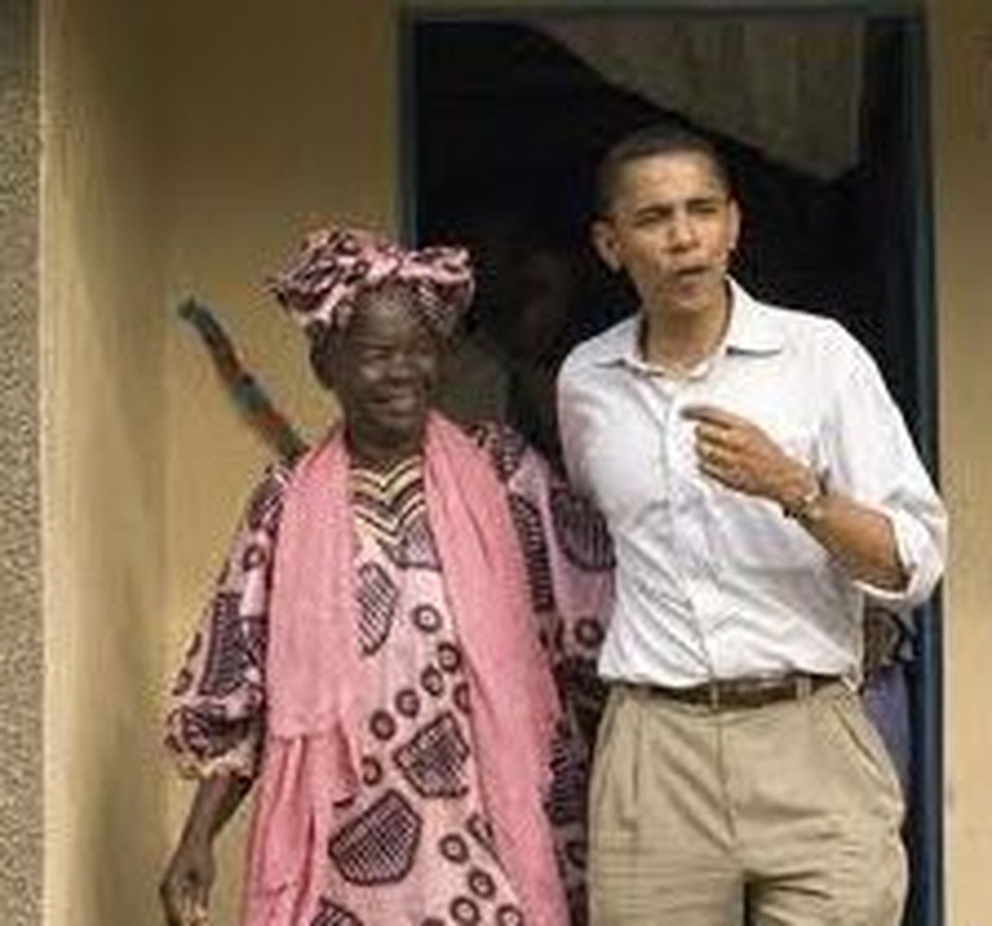 Barack Obama koos vanaemaga