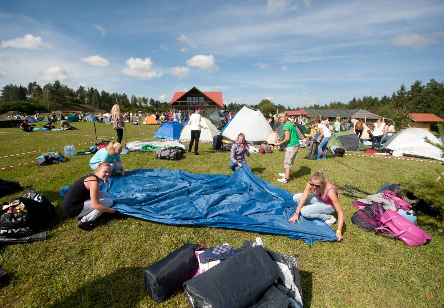 Летний лагерь Эстонской дружины школьников.